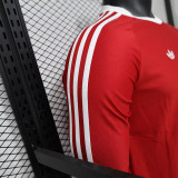 26/27 Man Utd Leisure Red Player Version Long Sleeve Retro Soccer Jersey