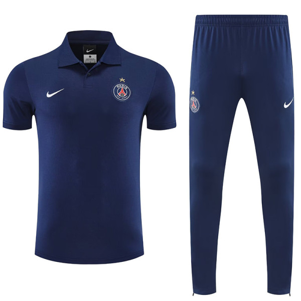 25-26 PSG Royal Blue polo shirts pants suit