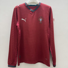 26/27 Portugal Home Long Sleeve Fans Soccer Jersey