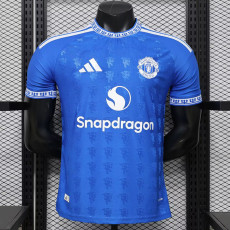 26/27 Man Utd Leisure Blue  Player Version Retro Soccer Jersey
