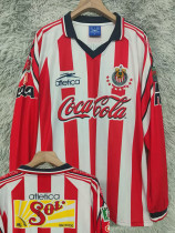 1998/1999 Chivas Home Long Sleeve Retro Soccer Jersey