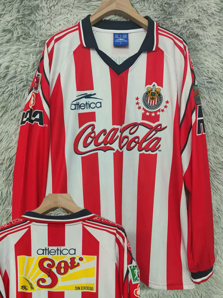 1998/1999 Chivas Home Long Sleeve Retro Soccer Jersey