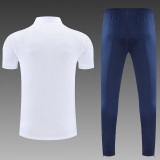 25-26 PSG White polo shirts pants suit