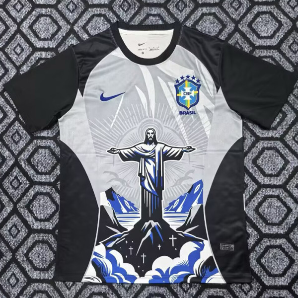 26/27 Brazil Goddess Edition Grey Fans Soccer Jersey