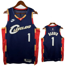 25/26 Cavaliers HARDEN #1 Retro Royal Blue Top Quality Hot Pressing Retro NBA Jersey