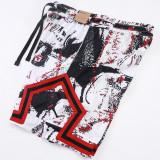 26/27 Flying Man Casual NBA Edition White& Red shorts#C2526