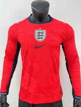 26/27 England Away Player Version Long Sleeve Soccer Jersey带星