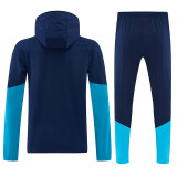 26/27 Spain Royal Blue Hooded Windbreaker Tracksuit