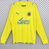 2008/2009 Villarreal Home  Long Sleeve Retro Soccer Jersey
