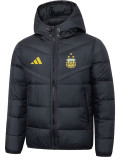 25/26 Argentina Black Hooded Cotton Coat 连帽棉衣