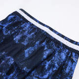 26/27 Flying Man Casual NBA Edition starry sky Blue shorts#C2516