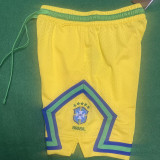 26-27 Brazil Casual NBA Edition Ball pattern Yellow shorts
