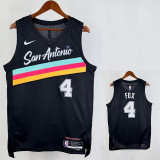 25/26 Sa Spurs FOX #4 Black City Edition Top Quality Hot Pressing NBA Jersey