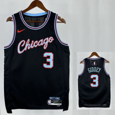 25/26 BULLS GIDDEY # 3 Black City Edition Top Quality Hot Pressing NBA Jersey