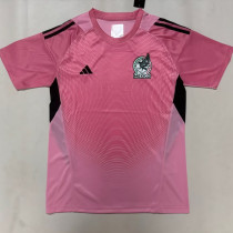 26/27 Mexico Goalkeeper Pink Fans Soccer Jersey