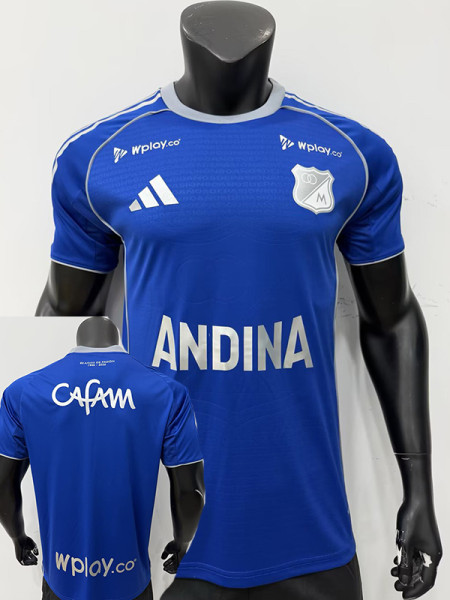 26-27 Millonarios FC Home  Player Version Soccer Jersey 百万富翁