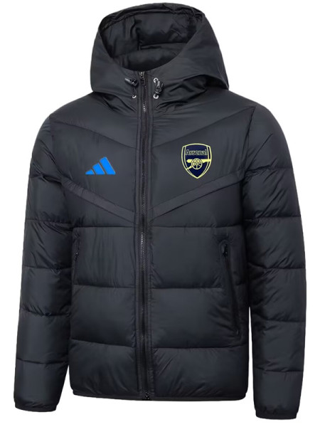 25/26 ARS Black Hooded Cotton Coat 连帽棉衣