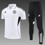 25/26 Man Utd White polo shirts pants suit
