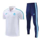 25/26 Marseille White polo shirts pants suit
