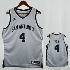 25/26 Sa Spurs FOX #4 Grey Limited Edition Top Quality Hot Pressing NBA Jersey