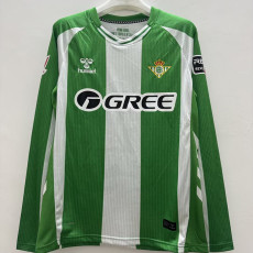 25/26 Real Betis Home Long Sleeve Fans  Soccer Jersey