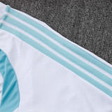 26/27 Argentina White Kids Half Pull Tracksuit ##E26003(童装/半拉链）