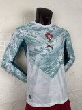 26/27Portugal Away White Player Version Long Sleeve Soccer Jersey