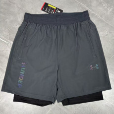 2026 UA Grey Double Layered Sports Shorts#U3002灰色