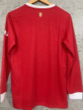21/22 Man Utd  Home Long Sleeve Retro Soccer Jersey
