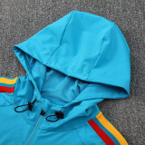 26/27 Spain Sky Blue Hooded Windbreaker Tracksuit