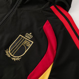 26-27 Belgium Black Hooded Windbreaker Tracksuit