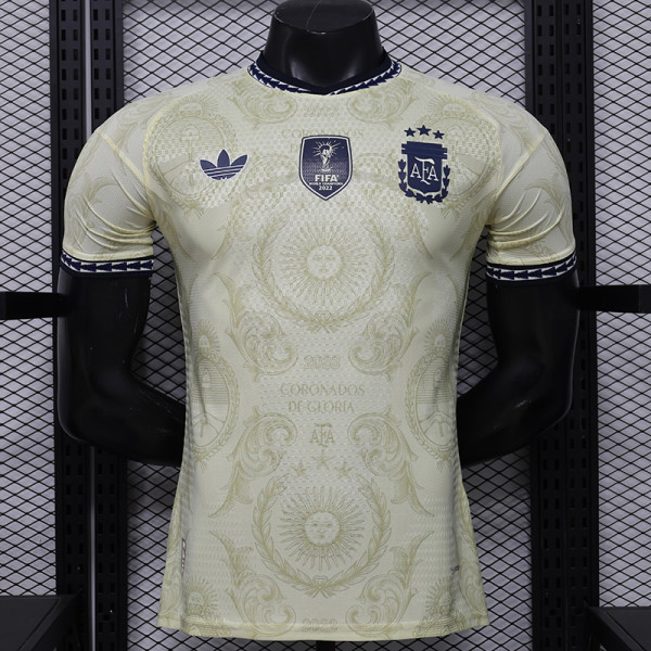 26/27 Argentina Special Edition Yellow Player Version Soccer Jersey