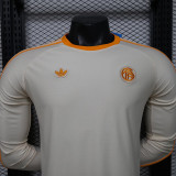 26/27 Bayern Beige White Player Version Long Sleeve  Retro Soccer Jersey