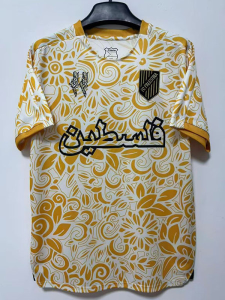 25/26 Palestine  Special Edition Yellow  Fans Soccer Jersey