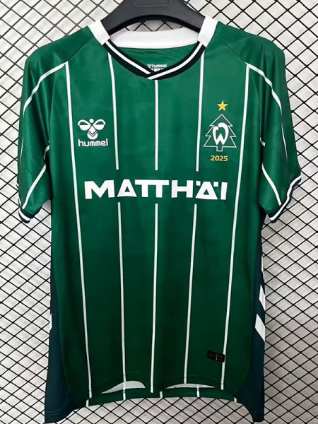 25/26 Werder Bremen Christmas Edition Green Fans Soccer Jersey