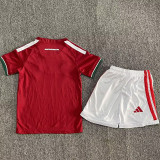 25-26 Hungary Home Kids Soccer Jersey