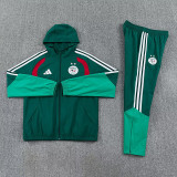 26/27 Algeria Green Hooded Windbreaker Tracksuit