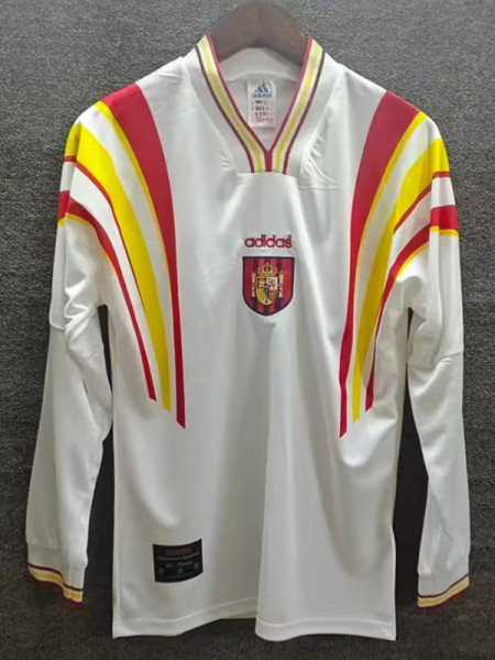 1996 Spain Third Long Sleeve Retro Soccer Jersey