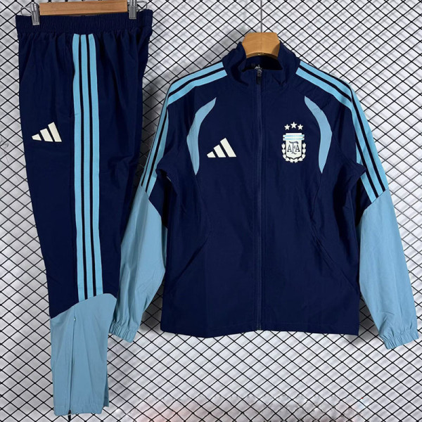26/27 Argentina Royal Blue Windbreaker Tracksuit