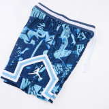 26/27 Flying Man Casual NBA Edition Blue of the Sea shorts#C2524