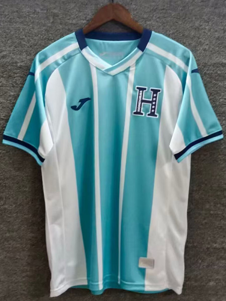 26-27 Honduras White Blue Fans Soccer Jersey