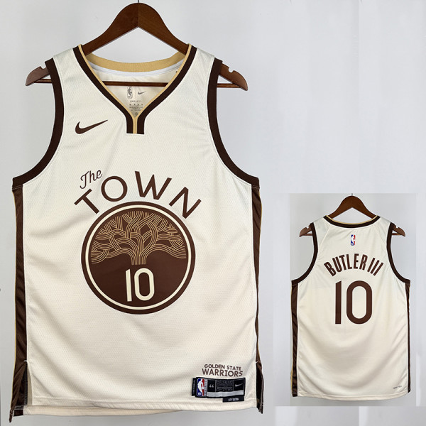 25/26 WARRIORS BUTLERIII # 10 Beige City Edition Top Quality Hot Pressing NBA Jersey