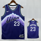 25/26 JAZZ MARKKANEN #23 Purple Top Quality Hot Pressing NBA Jersey