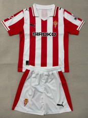 25/26 Sporting de Gijón Home Kids Soccer Jersey