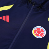 25-26 Colombia Royal Blue Hooded Windbreaker Tracksuit