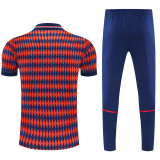 26/27 Bayern checkered pattern Orange shirts pants suit