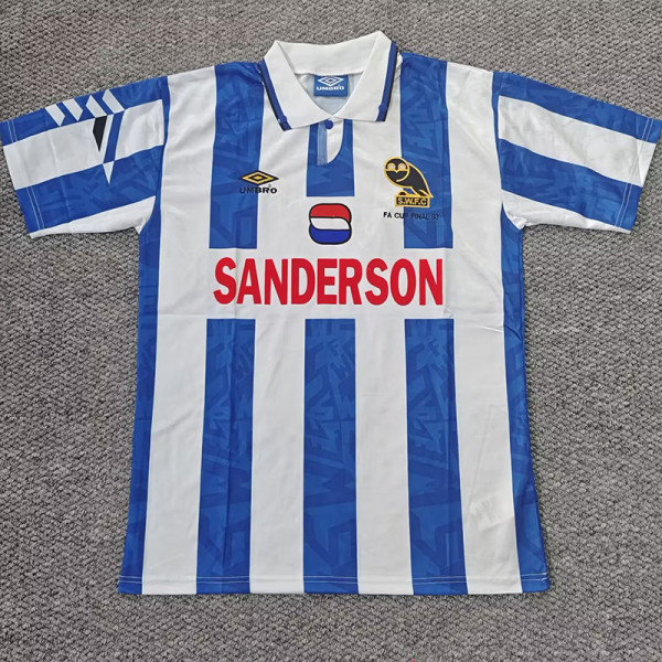 1992/1993 Sheffield Wednesday Home  Retro  Soccer Jersey