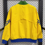 25/26 Brazil Yellow Ｗaterproof Retro windbreaker
