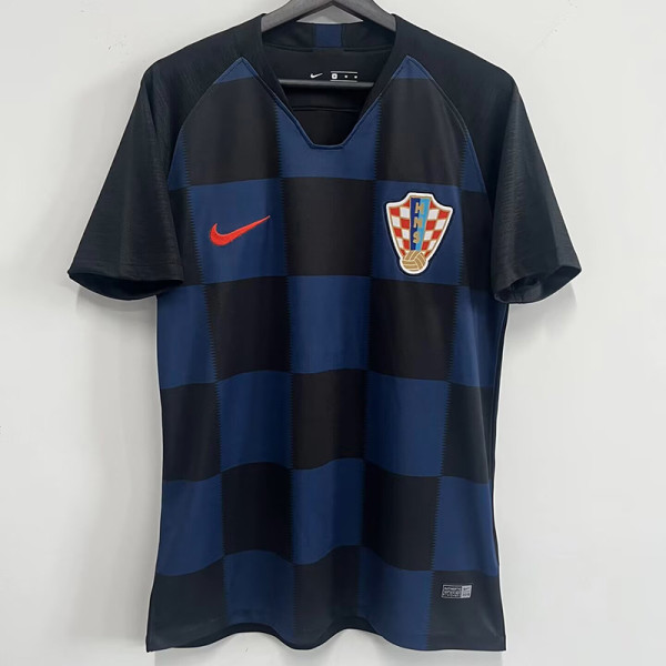 2018 Croatia Away Blue Retro Soccer Jersey