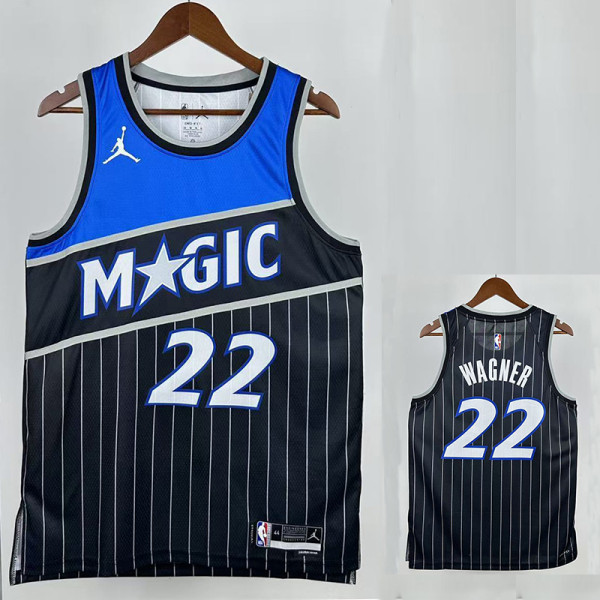 25/26 Magic WAGNER #22 Limited Edition Black Top Quality Hot Pressing NBA Jersey